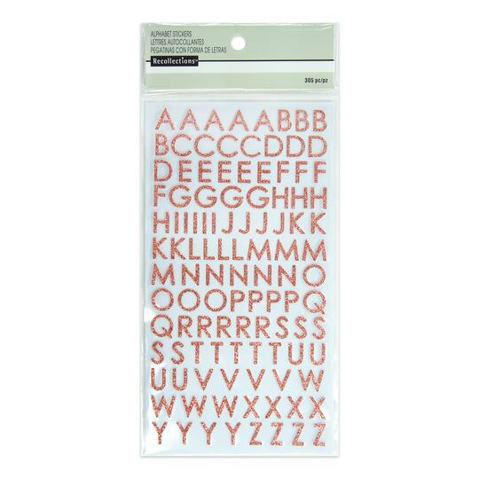 Shop For The Rose Gold Glitter Alphabet Stickers By Recollections At Michaels